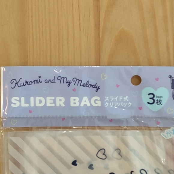Sanrio Kuromi My Melody Slider Zip Bag 3 Pack Accessories Make up Bag - Picture 3 of 9
